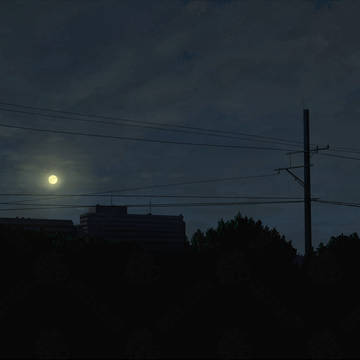 月夜に揺れる