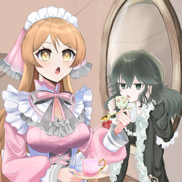 みぃちゃんと鏡