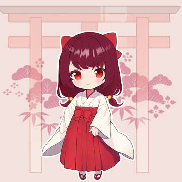 花谷木ちよ 巫女風
