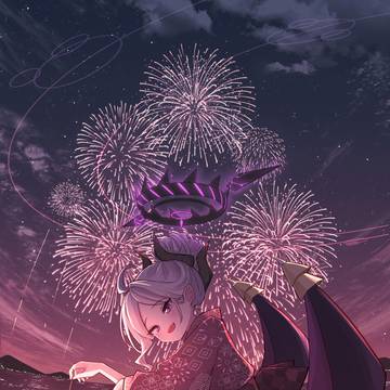 ヒナと花火