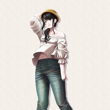 デニム女子。