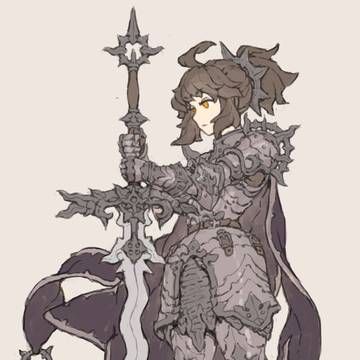 Lady Knight Lineart