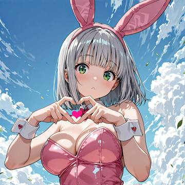 外でバニーは恥ずかしいっ💦
