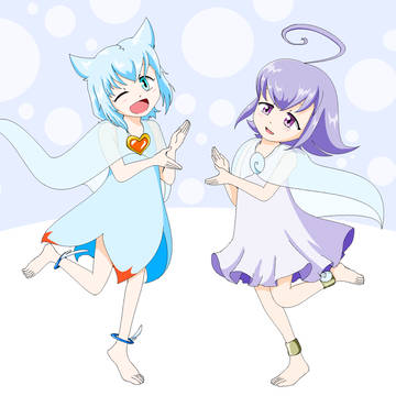 踊るリオンちゃん＆マキちゃん