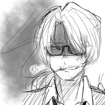 ちょっと機嫌悪いおじ 落書き