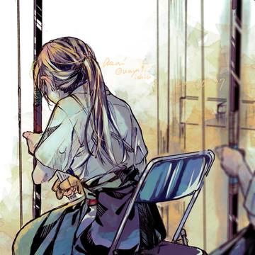 弓道の試合、入場前(コミティア150web再録)
