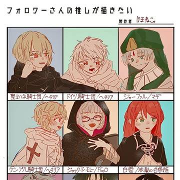 ヘタリア二次創作Twitter落描きまとめ