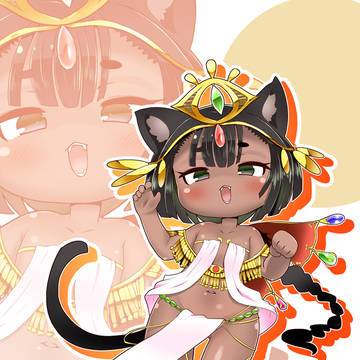 褐色エジプト猫耳ロリ