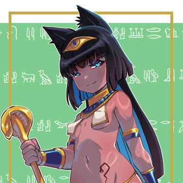 褐色エジプト猫耳ロリ