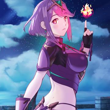 夜空とホムラ