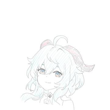 模写　甘雨