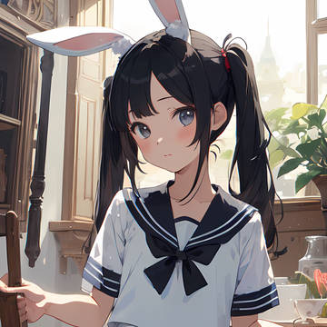 セーラー服を着ているメイベルちゃん