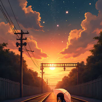 線路に映る君