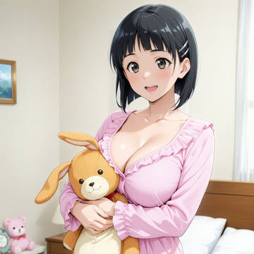 ぬいぐるみと直葉 ーソードアート・オンライン