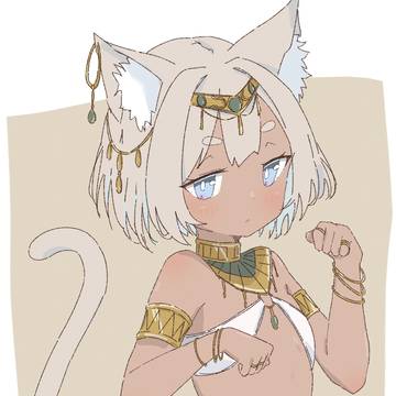 褐色エジプト猫耳ロリちゃん
