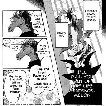 A old man and a hissing cat