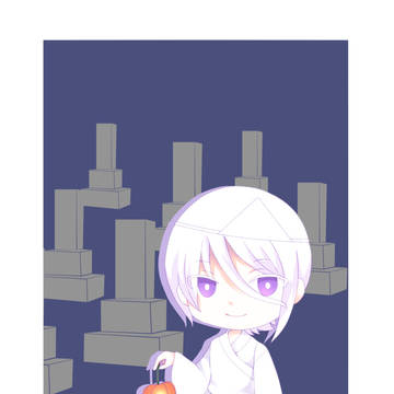 墓地と幽霊くん