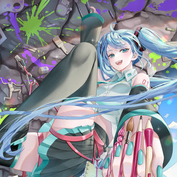 初音ミク×クリエイターを応援するイラスト
