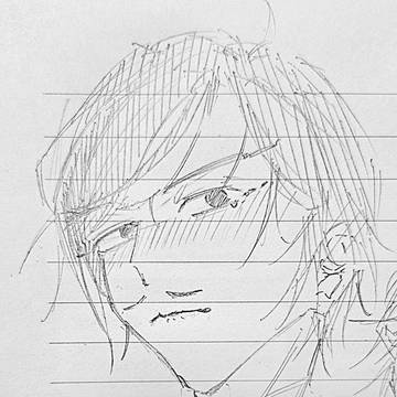 照れ顔