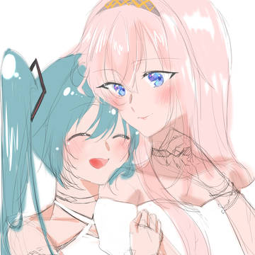 【落書き】初音ミクと巡音ルカ