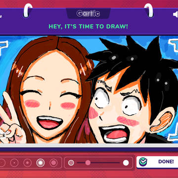 Takagi and Nishikata garticphone