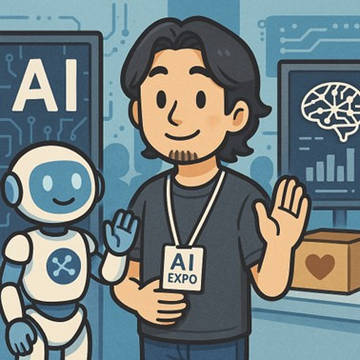 福永冬馬がAIエクスポに参加している画像です