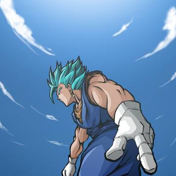 落書き ベジットブルー