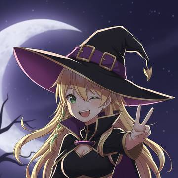 AIイラスト　兎塚七海　魔女っ娘