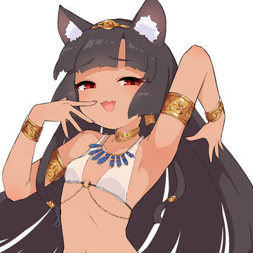褐色エジプト猫耳ロリ