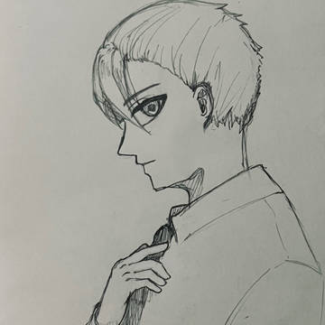 横目で見る