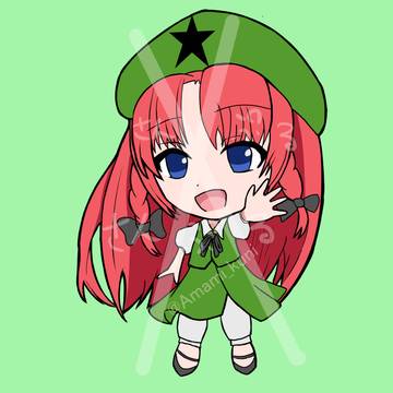 紅楼夢・秋例大祭のめーりんアクキー・アクスタ