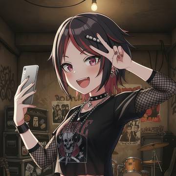 AIイラスト　風祭朝陽　パンクロック