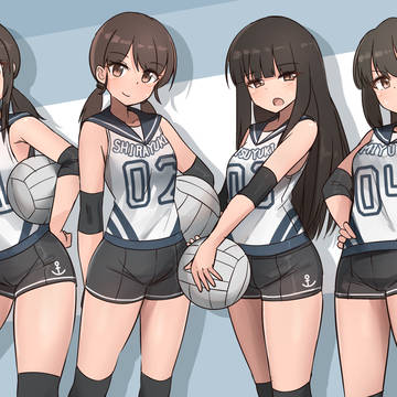 吹雪型バレー部的なラクガキ