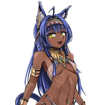褐色エジプト猫耳ロリ