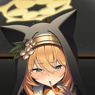 タバコを吸うマリー🐱🚬🧡