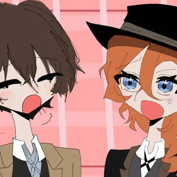 太宰さんと中也描いた！後初投稿