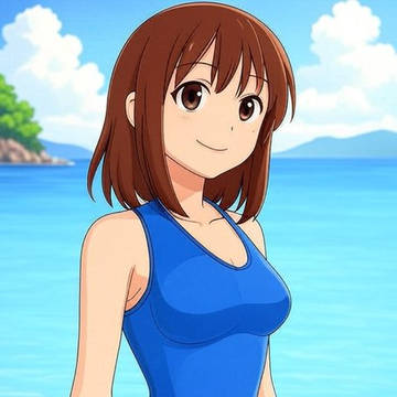 うちの子が競泳水着に着替えたら