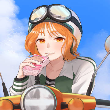 ヘルメットと女の子