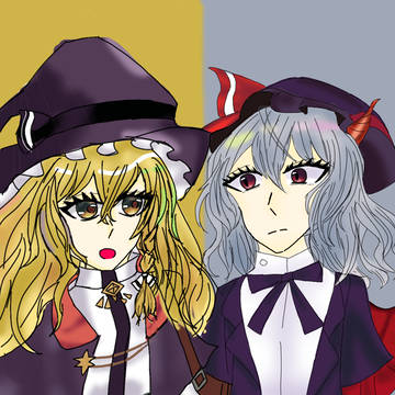 黒レミリア&黒魔理沙