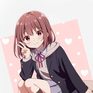制服×パーカー