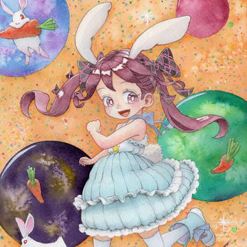 ウサギとかけっこ