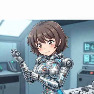 美亜ちゃんサイボーグボディになる(自分の絵をAIに食わせました)