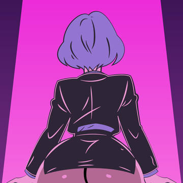 Purple girl illustration