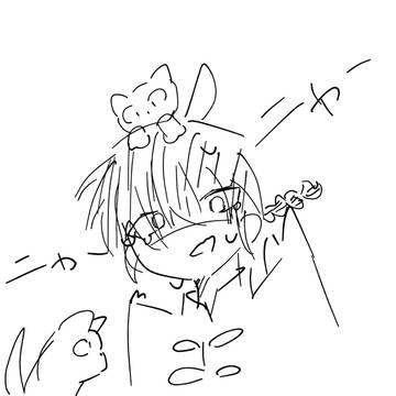 猫怖がってる乱馬くん