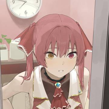 鍵をかけ忘れてトイレの扉を開けられてしまった宝鐘マリン