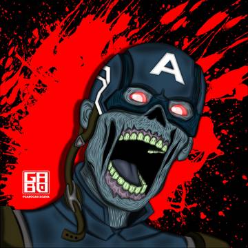 Captain america zombie