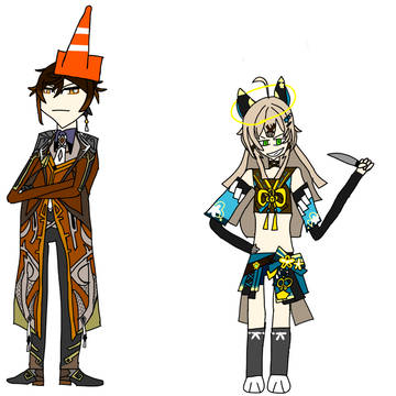 BlackとWhiteにコスプレさせただけ