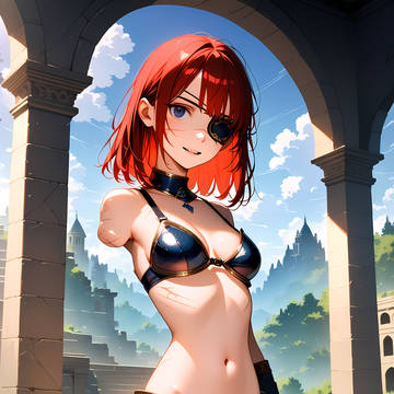 隻腕のビキニアーマー女剣士