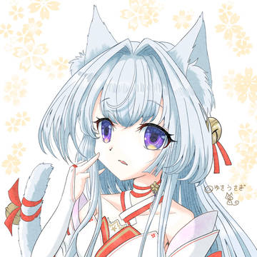 銀髪猫耳猫さん