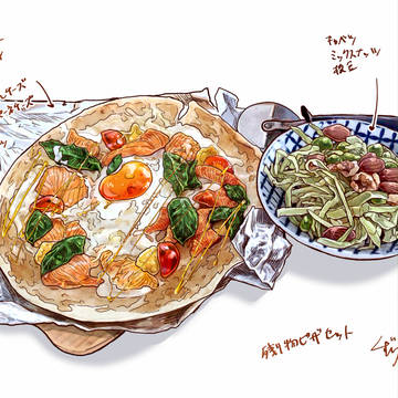 残り物ピザセット